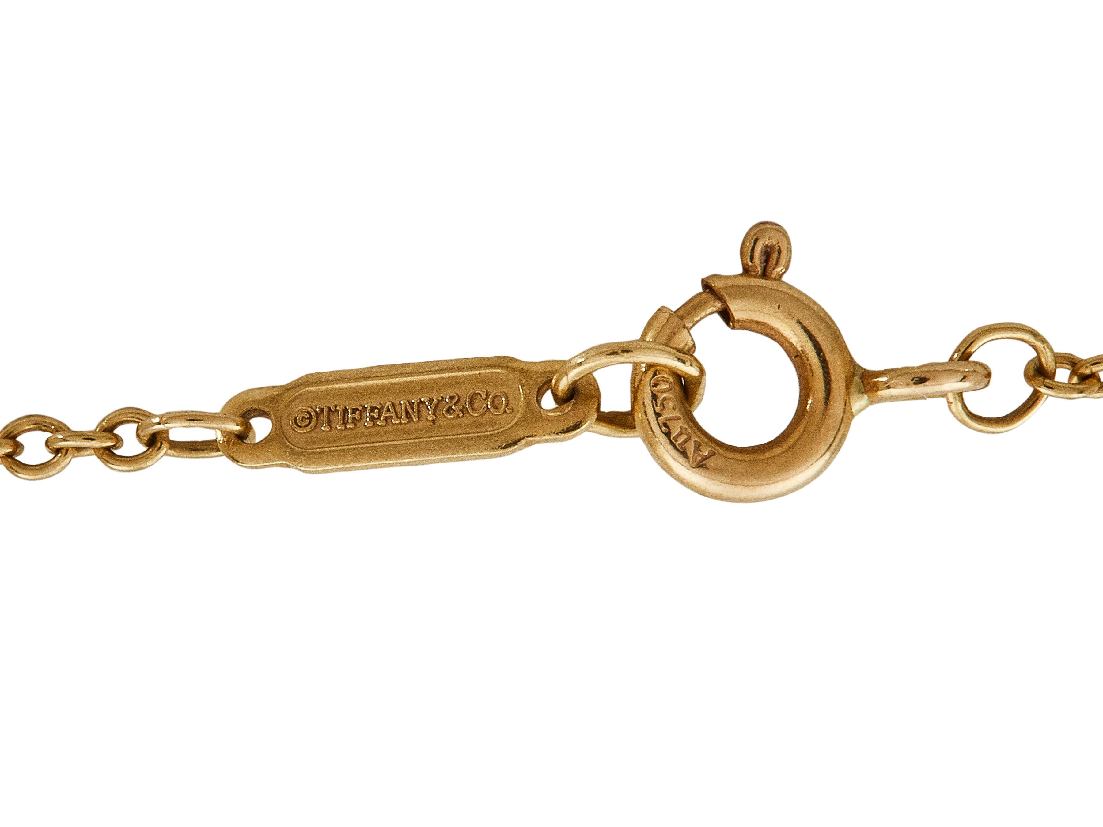 Elsa Peretti for Tiffany & Co. Open Heart 18K Yellow Gold Necklace For Sale 2