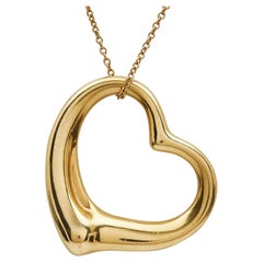 Elsa Peretti for Tiffany & Co. Open Heart 18K Yellow Gold Necklace