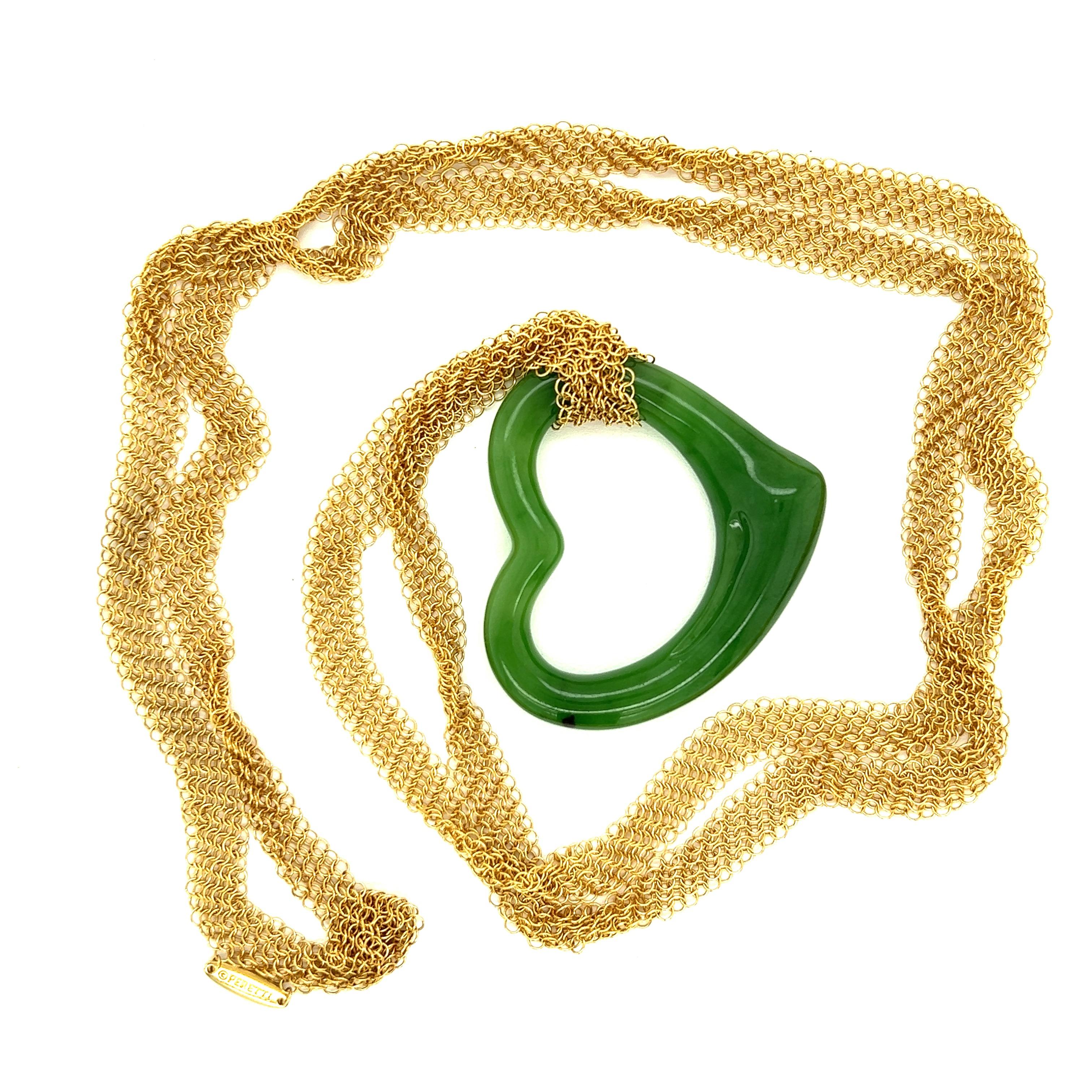 tiffany jade heart necklace