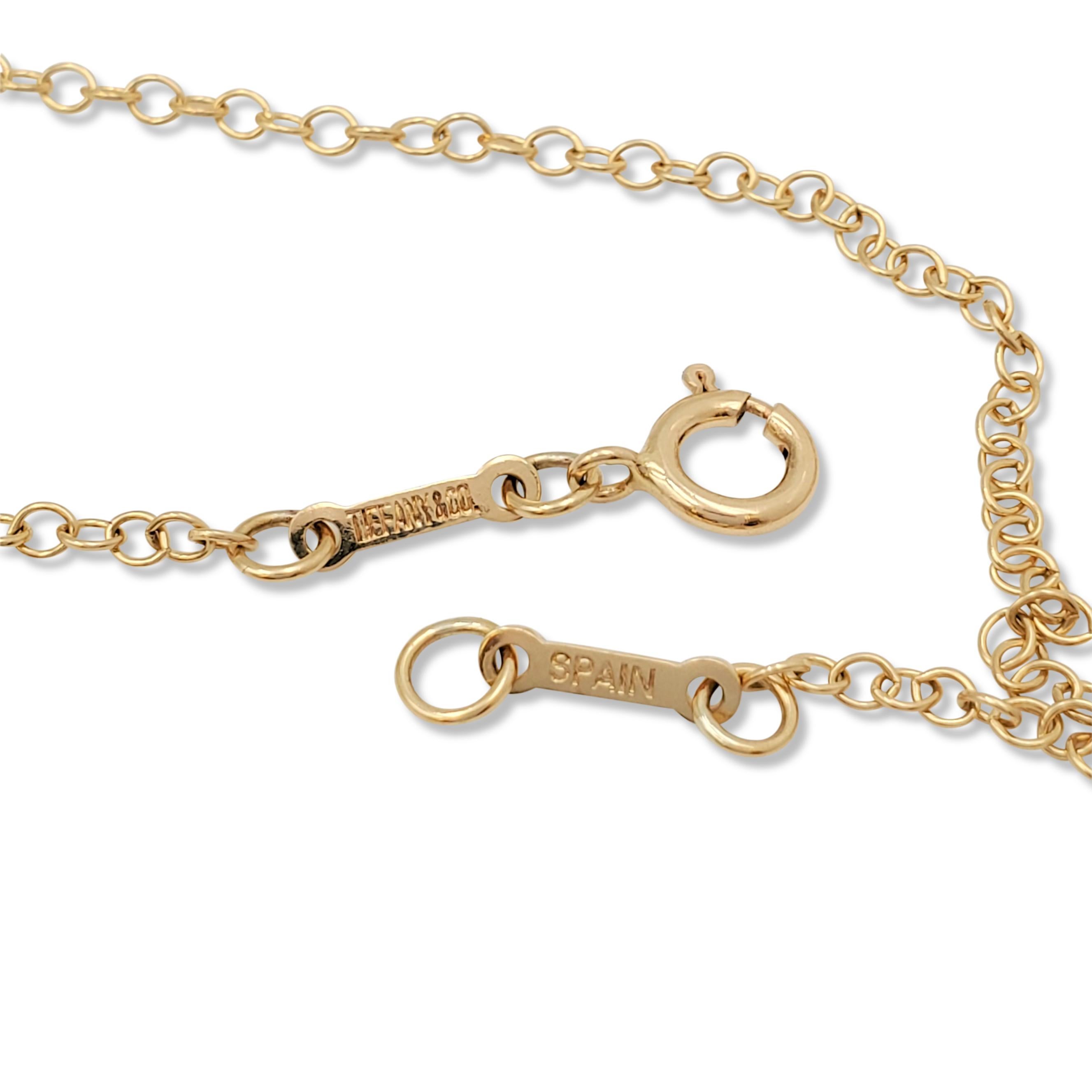 Elsa Peretti for Tiffany & Co. 'Open Heart' Yellow Gold Pendant Necklace 3