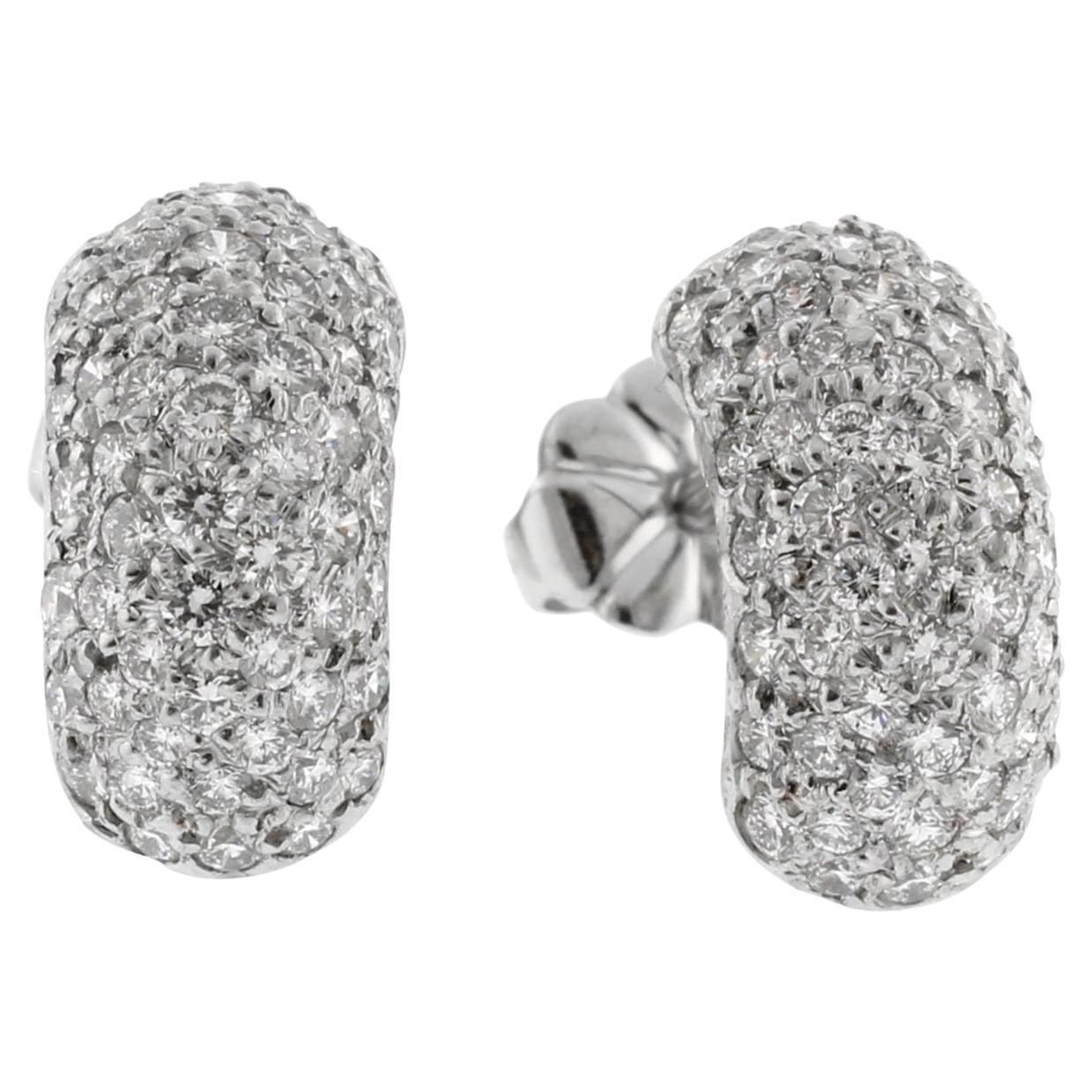 Elsa Peretti for Tiffany 
Co. Pave Diamond Huggie Earrings