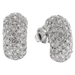 Elsa Peretti for Tiffany & Co. Pendientes Huggie de Diamantes Pave