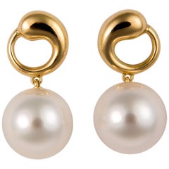 Elsa Peretti for Tiffany & Co. Pearl and Gold Earrings