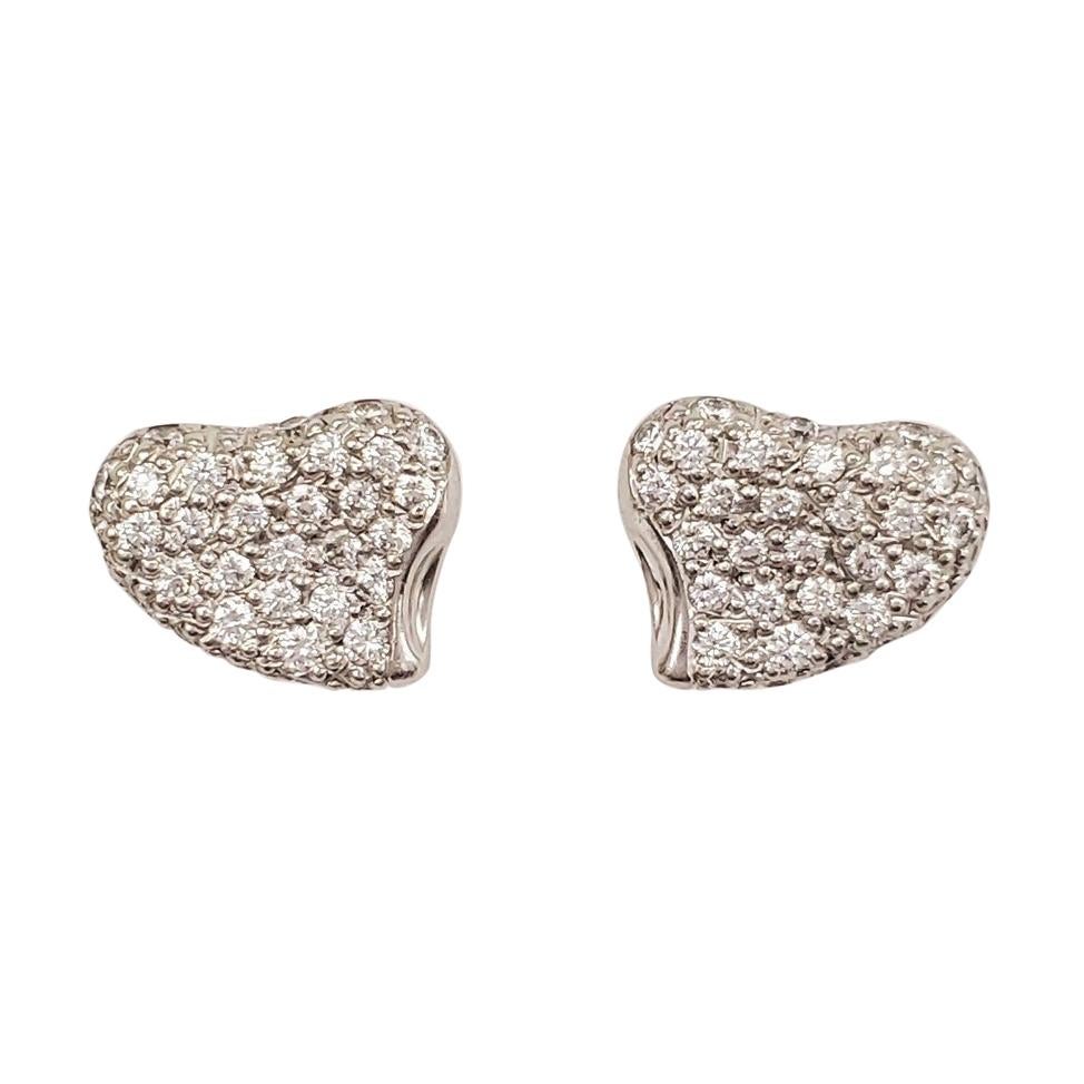 Elsa Peretti for Tiffany & Co. Platinum Diamond Earrings