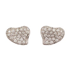 Elsa Peretti for Tiffany & Co. Platinum Diamond Earrings