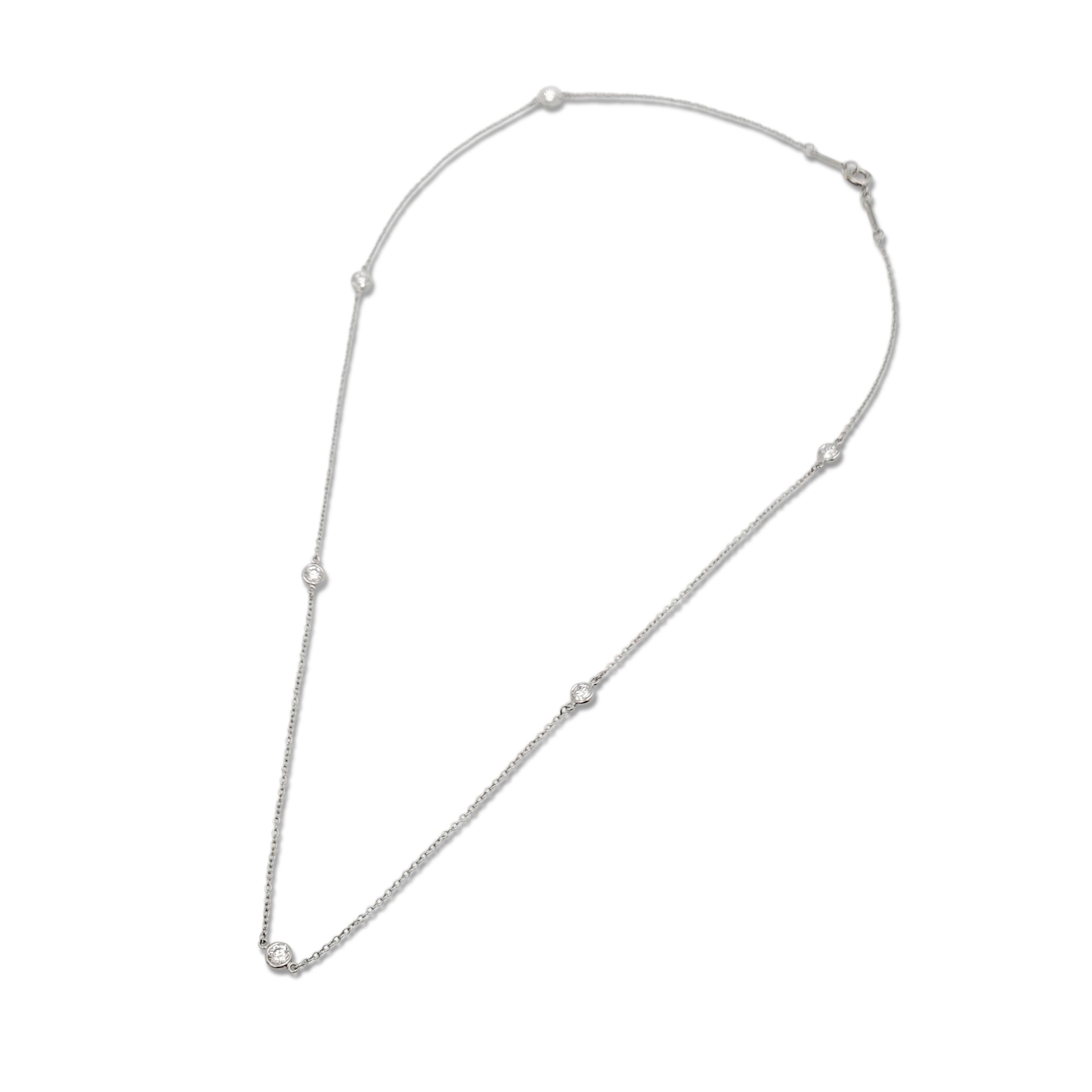 Round Cut Elsa Peretti for Tiffany & Co. Platinum 'Diamonds by the Yard' Necklace
