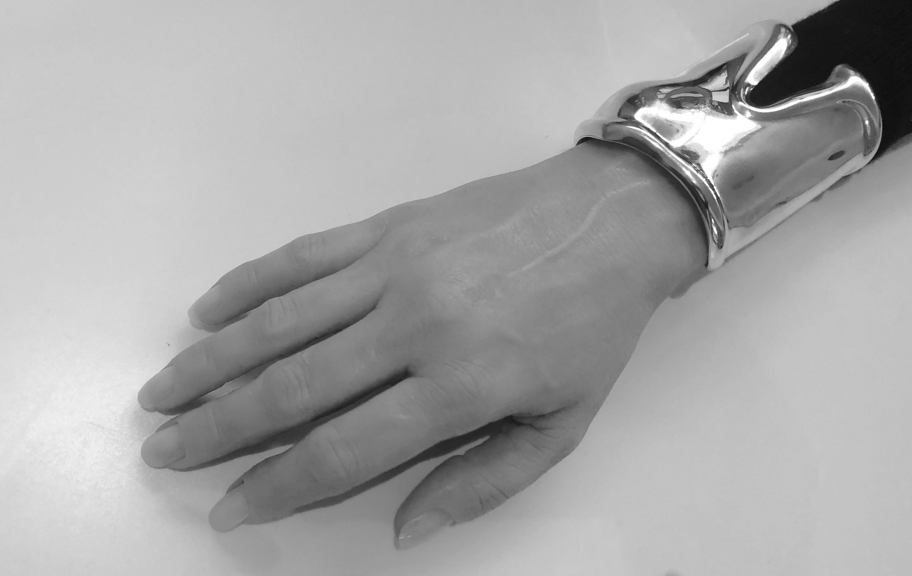 Elsa Peretti for Tiffany & Co. Right Wrist Sterling Bone Cuff 3