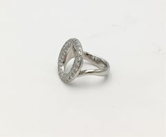 Elsa Peretti for Tiffany & Co. 'Sevillana' Platinum Diamond Pave Ring