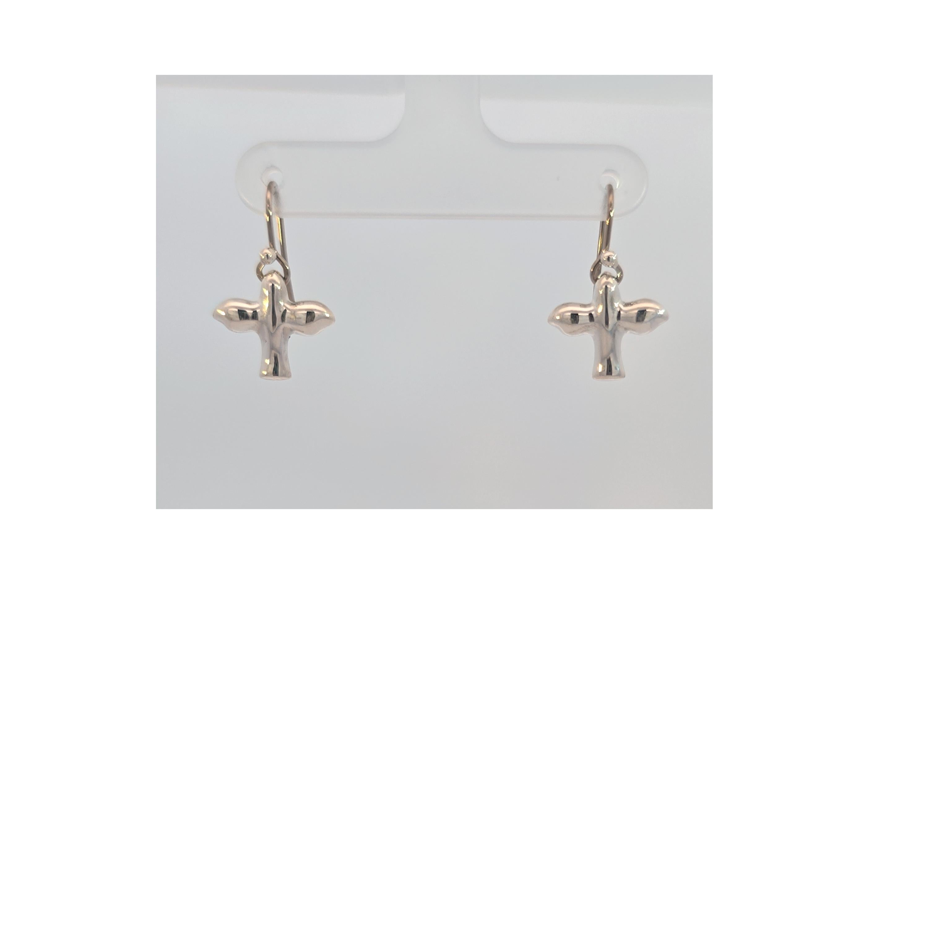 Elsa Peretti for Tiffany & Co. Orecchini con croce di colomba in argento 925 in vendita 1