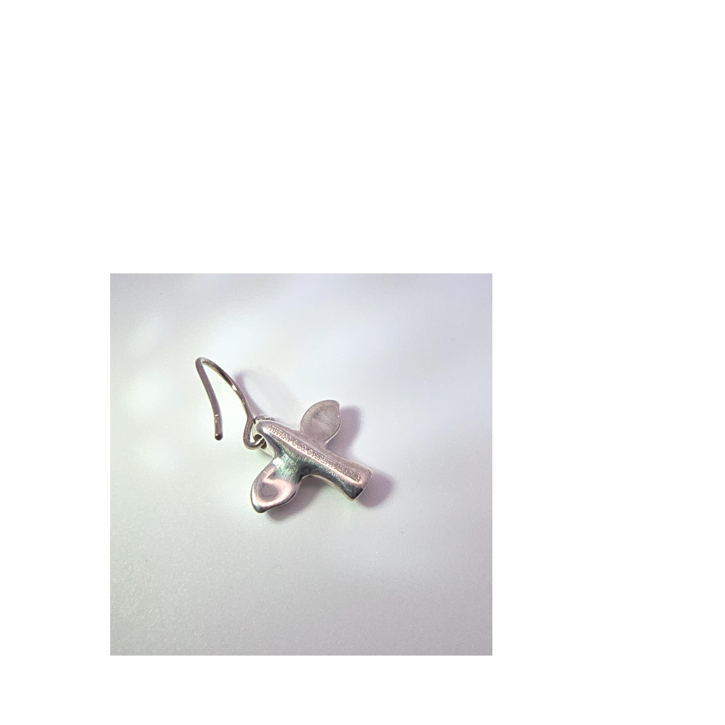 Elsa Peretti for Tiffany & Co. Orecchini con croce di colomba in argento 925 in vendita 3
