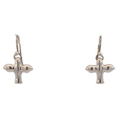 Elsa Peretti For Tiffany & Co. Sterling Silver Dove Cross Earrings