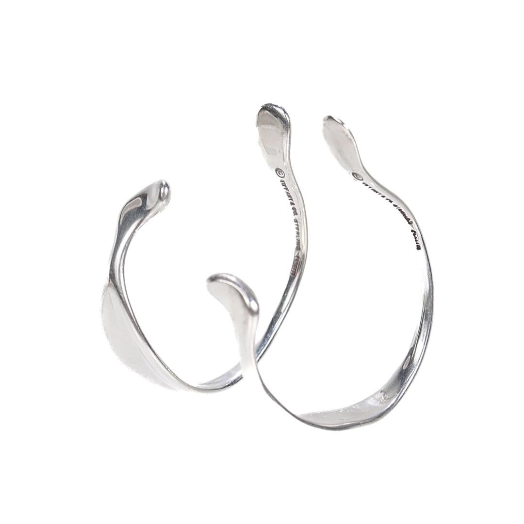 Elsa Peretti for Tiffany & Co. Sterling Silver Ear Cuffs or Earrings In Good Condition For Sale In Philadelphia, PA