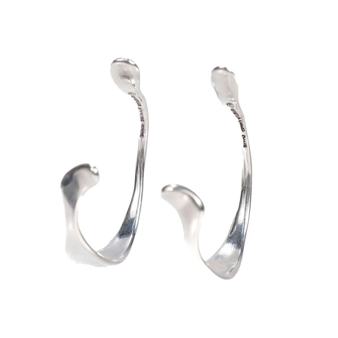 Elsa Peretti pour Tiffany & Co. Boucles d'oreilles ou manchettes en argent sterling en vente 2