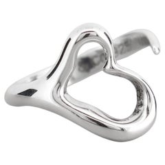 Elsa Peretti for Tiffany & Co. Sterling Silver Open Heart Band Ring