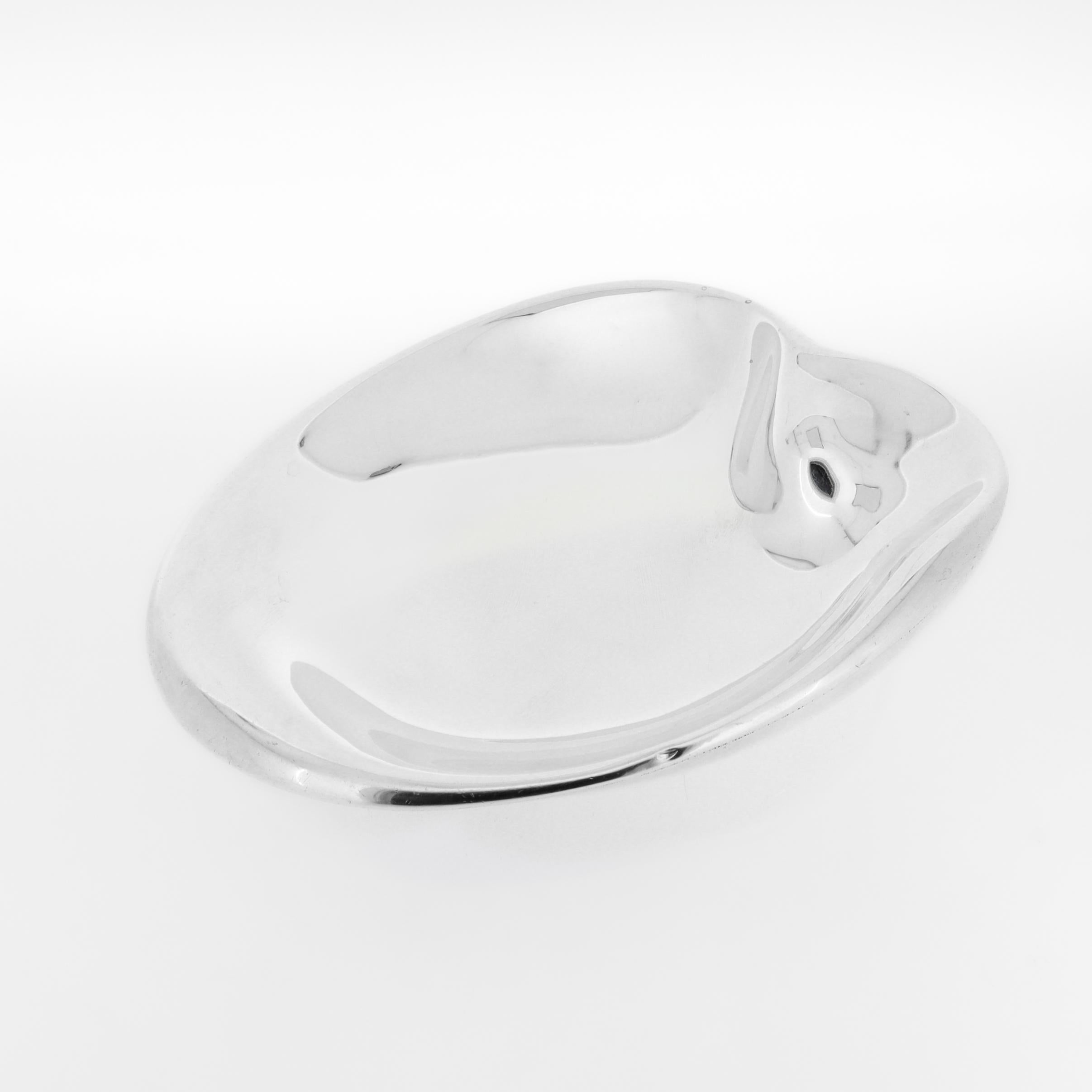 Elsa Peretti für Tiffany & Co. Sterling Silber 'Daumenabdruck' Schale oder Vide Poche (Moderne) im Angebot