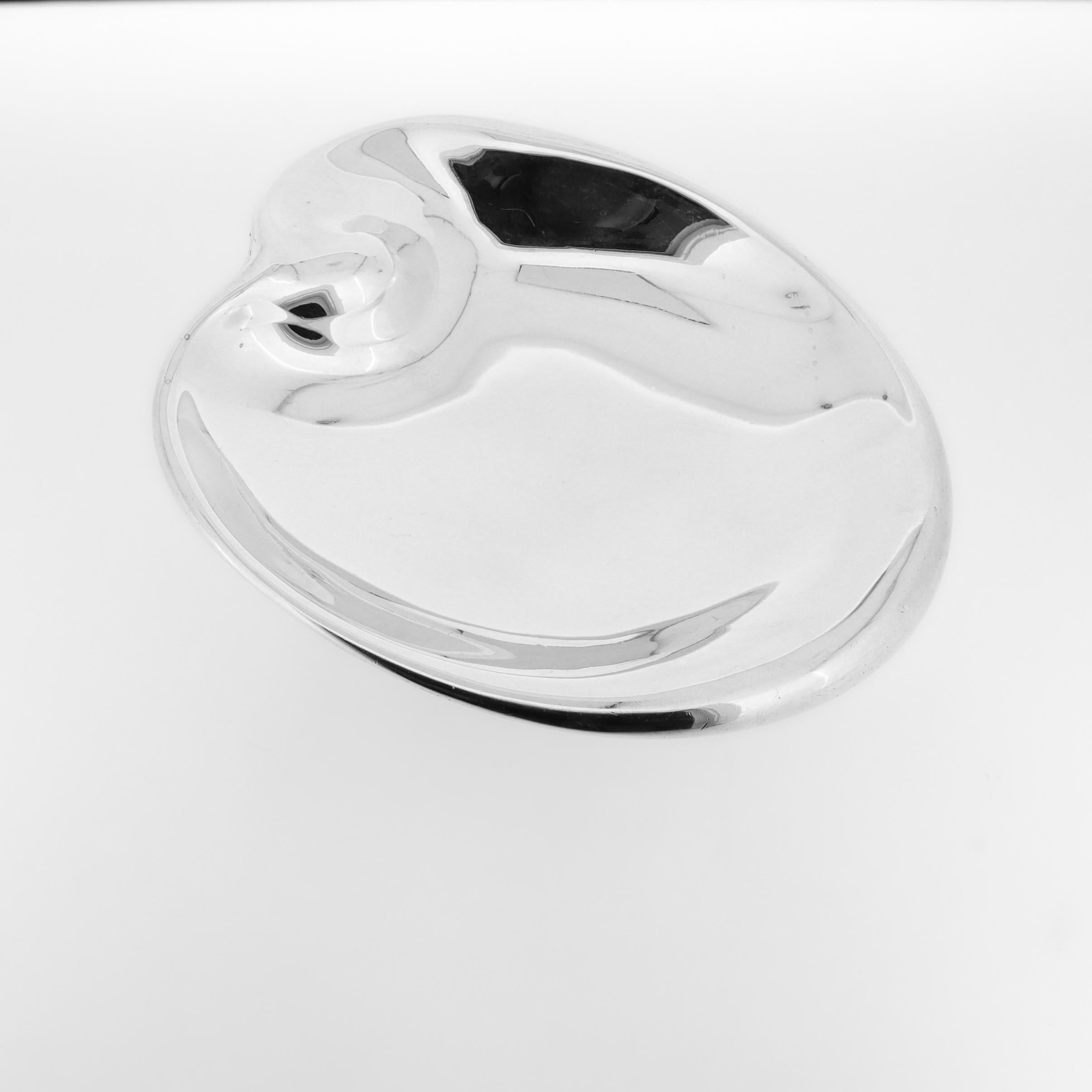 Elsa Peretti für Tiffany & Co. Sterling Silber 'Daumenabdruck' Schale oder Vide Poche (20. Jahrhundert) im Angebot