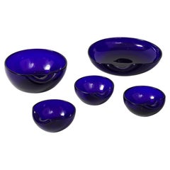 Elsa Peretti pour Tiffany & Co collection Venetian Glass Blown Blue Cobalt
