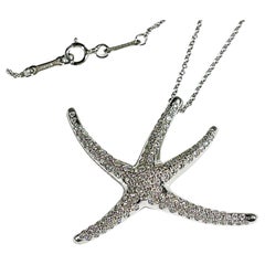 Elsa Peretti für Tiffany & Co Vintage Diamant-Platin-Halskette mit Seesternen aus Platin