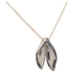 Elsa Peretti for Tiffany & Co. Whale Tail Leaf Pendant Necklace 