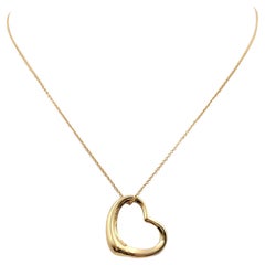 Elsa Peretti for Tiffany & Co. Yellow Gold Open Heart Pendant Necklace