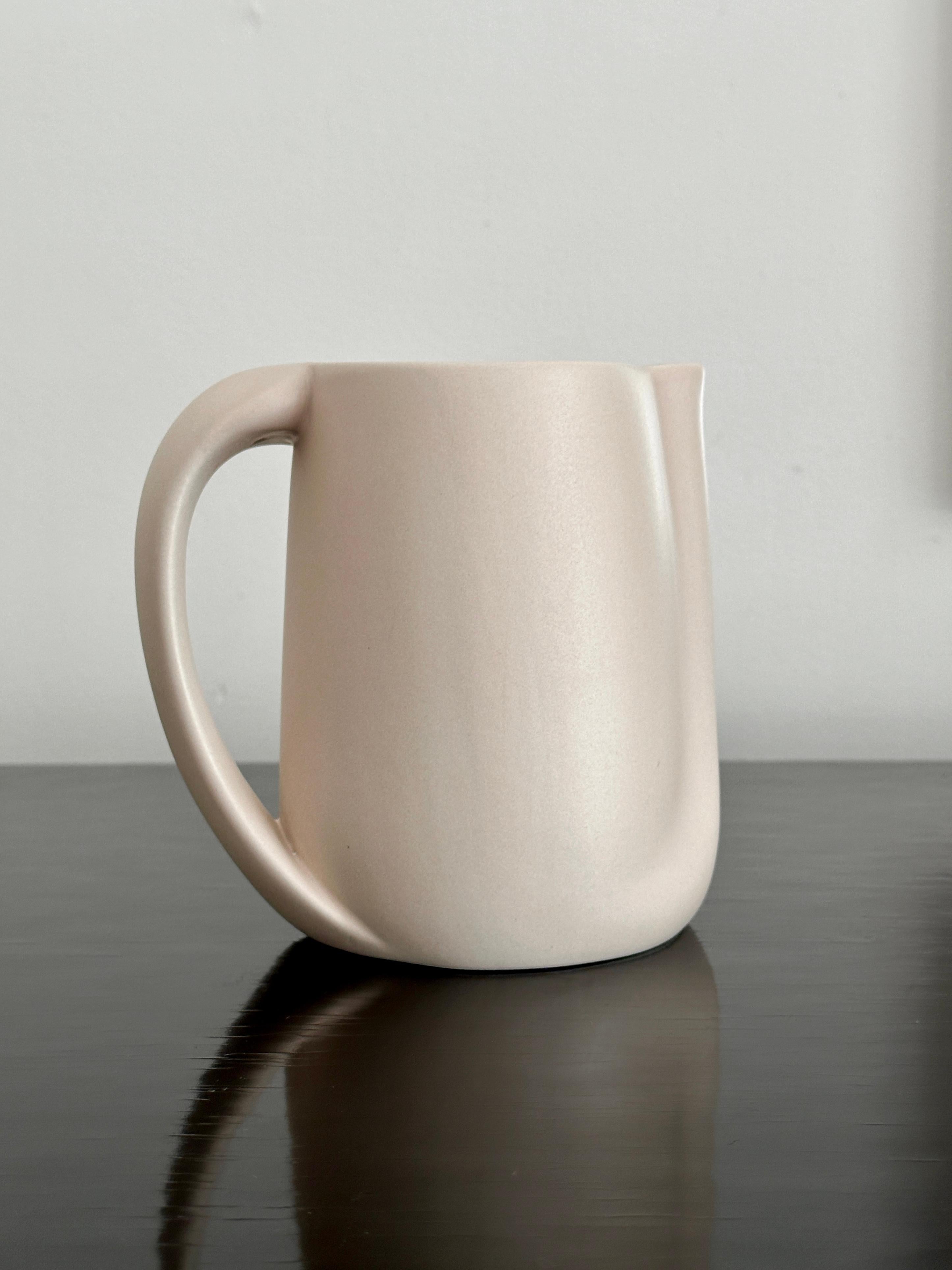 Organic Modern Elsa Peretti For Tiffany & Company Small Putty Matte Glazed Pitcher For Sale