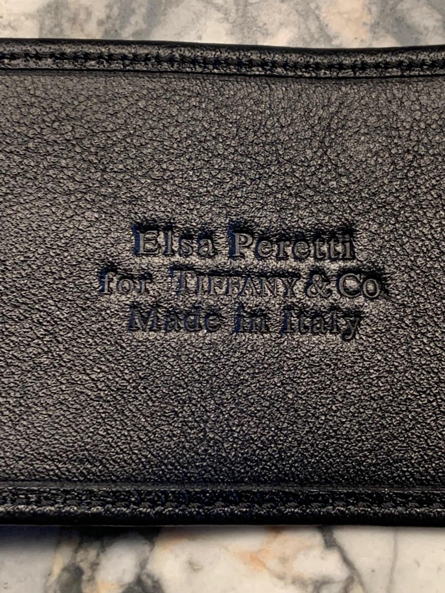 Elsa Peretti for Tiffany Large Sterling Horseshoe Buckle & Black Leather Belt 2