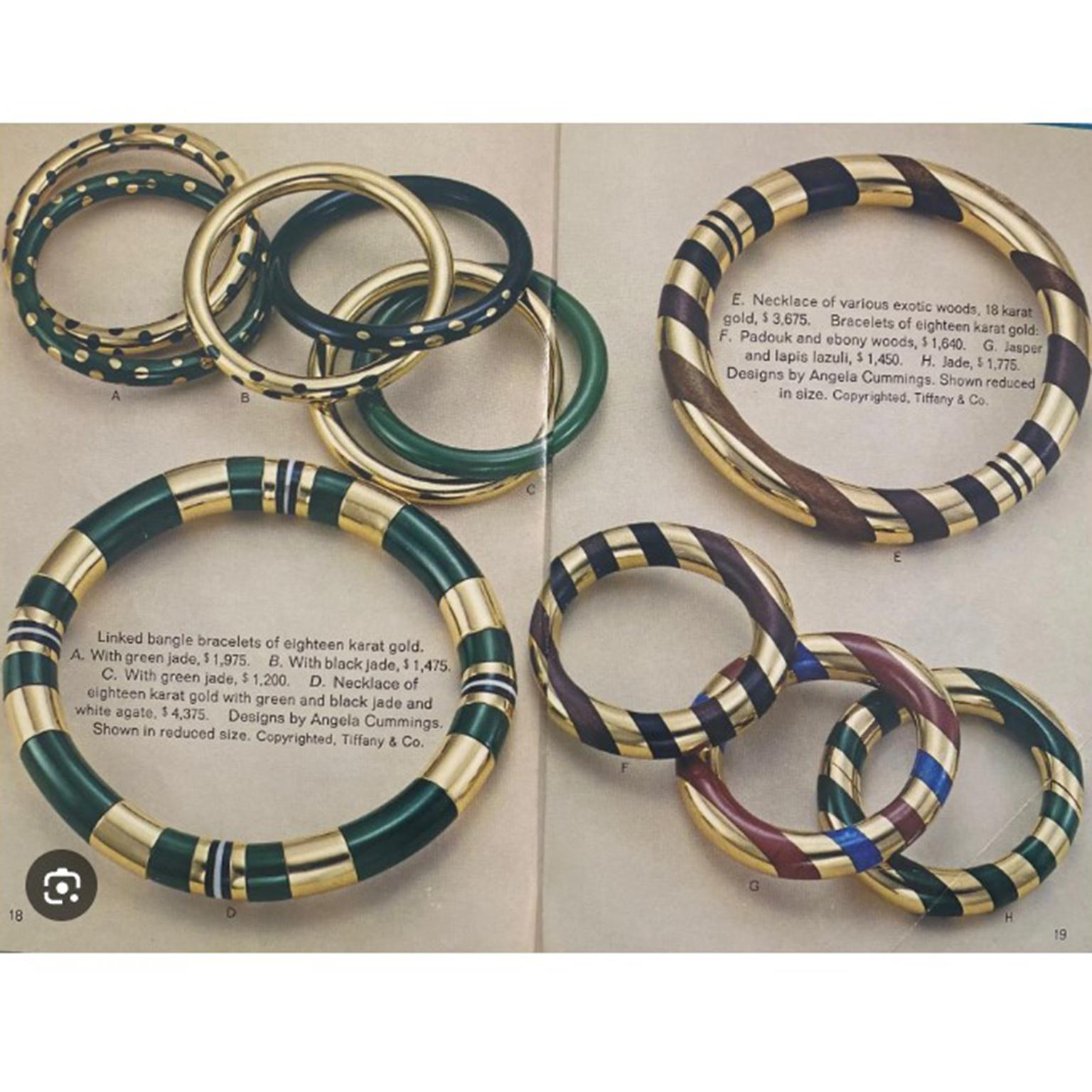 Elsa Peretti for Tiffany Wood and Gold Bangle 5