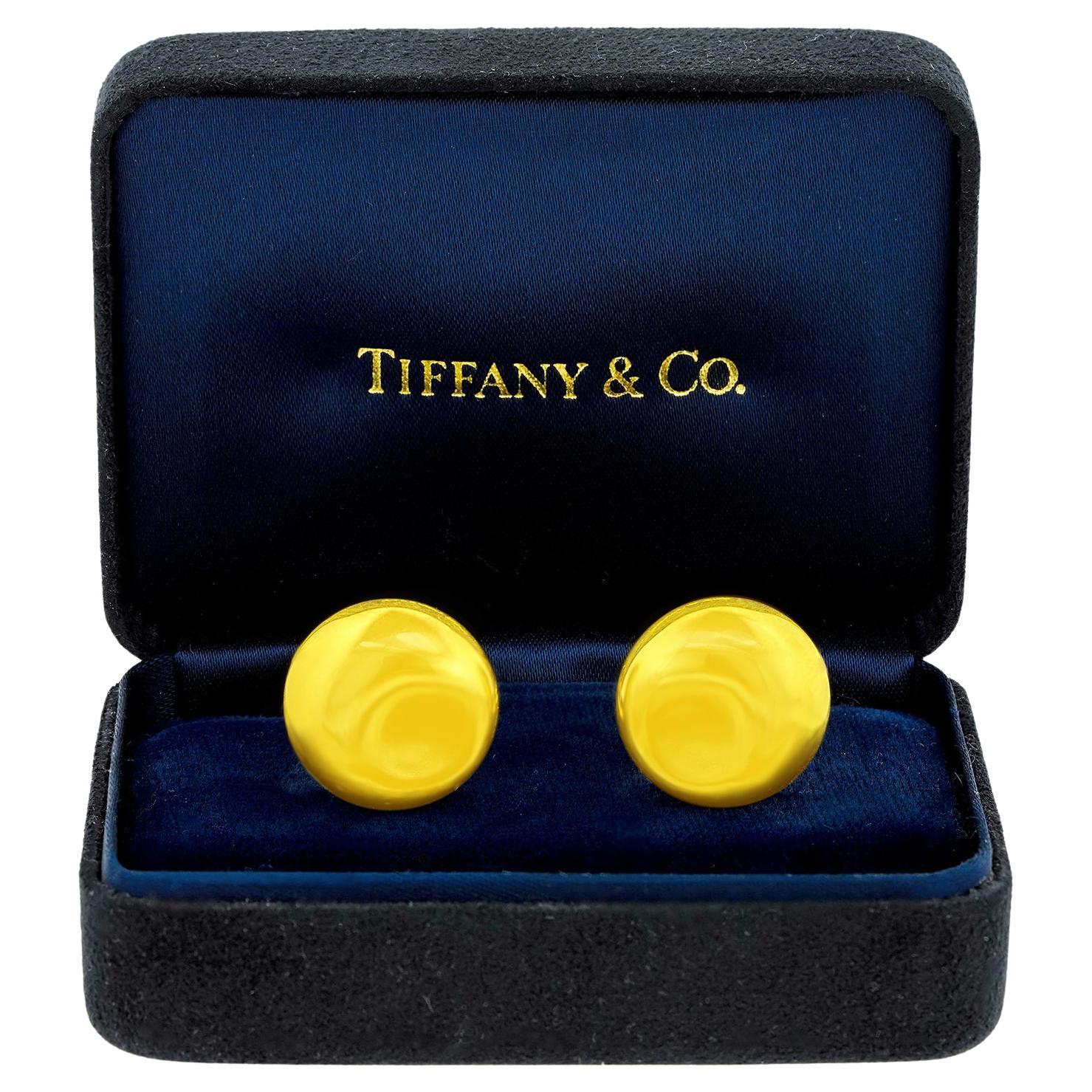 Orecchini con impronta di pollice in oro giallo Elsa Peretti for Tiffany in vendita
