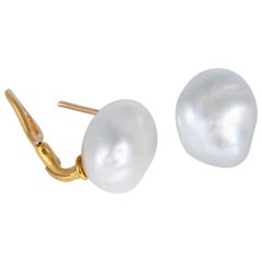 Elsa Peretti Large Keshi Pearl Earrings