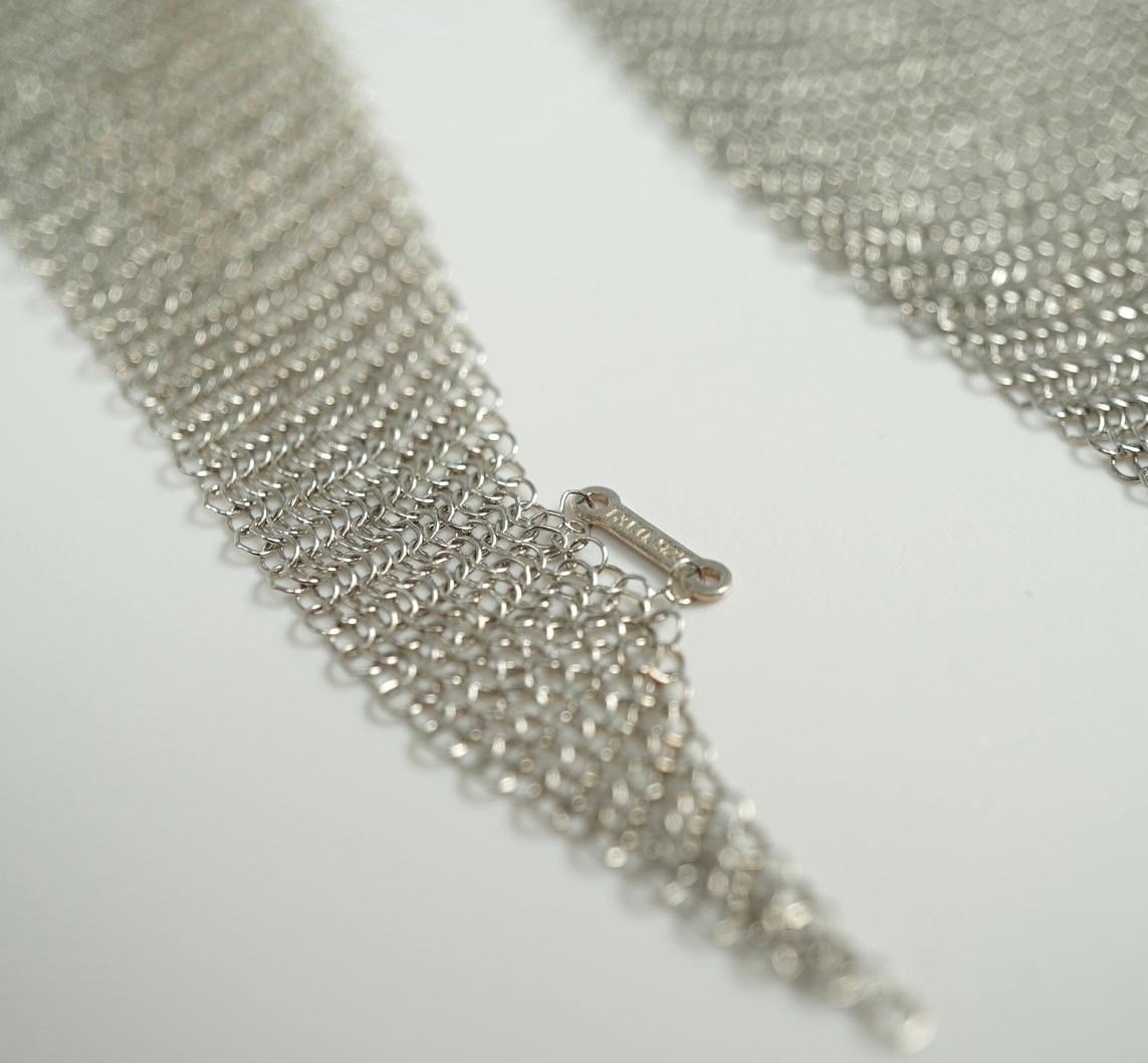 sterling silver mesh necklace
