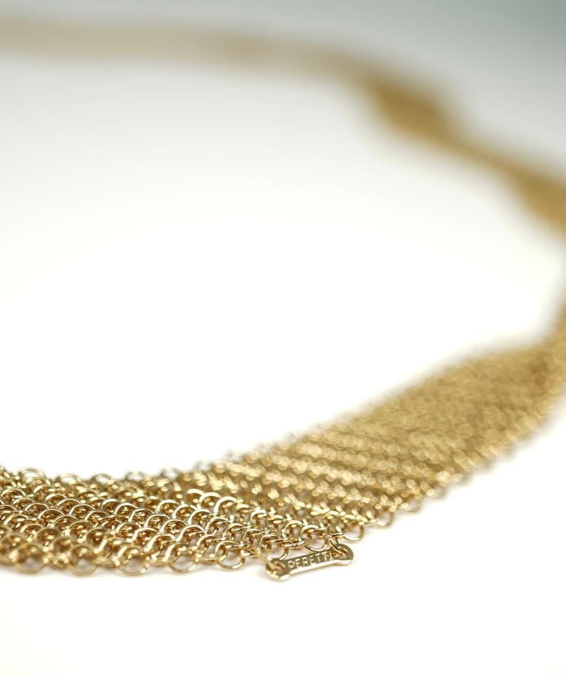 tiffany gold mesh necklace