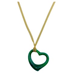 Elsa Peretti Open Heart Jade Necklace