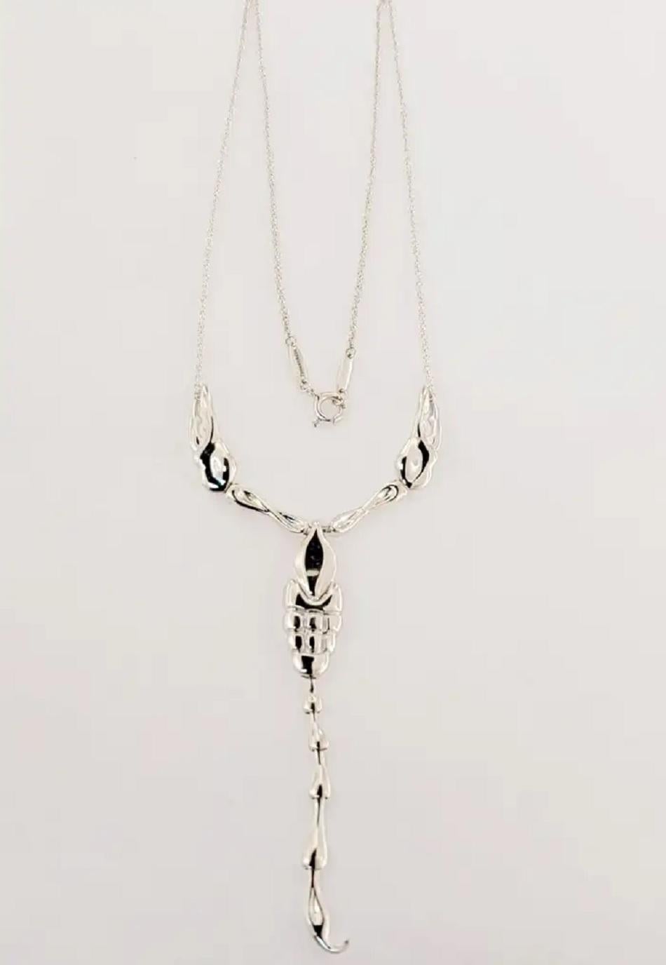 Women's Elsa Peretti  Scorpion Pendant in Sterling Silver 