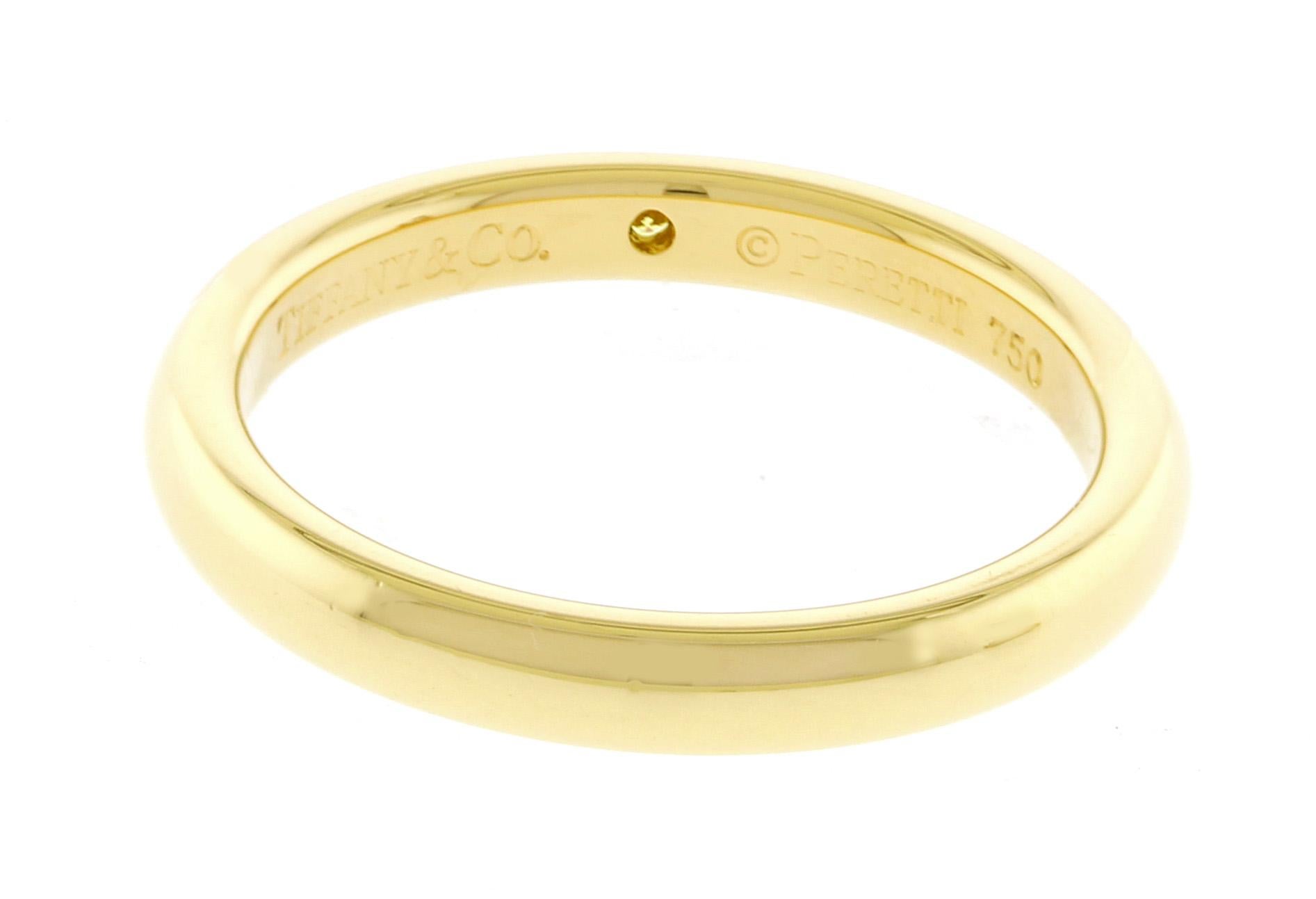 Brilliant Cut Elsa Peretti Single Yellow Diamond Band For Sale