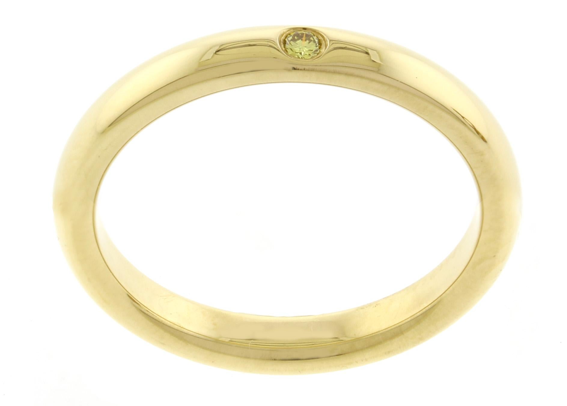Elsa Peretti Single Yellow Diamond Band In Excellent Condition For Sale In Bethesda, MD