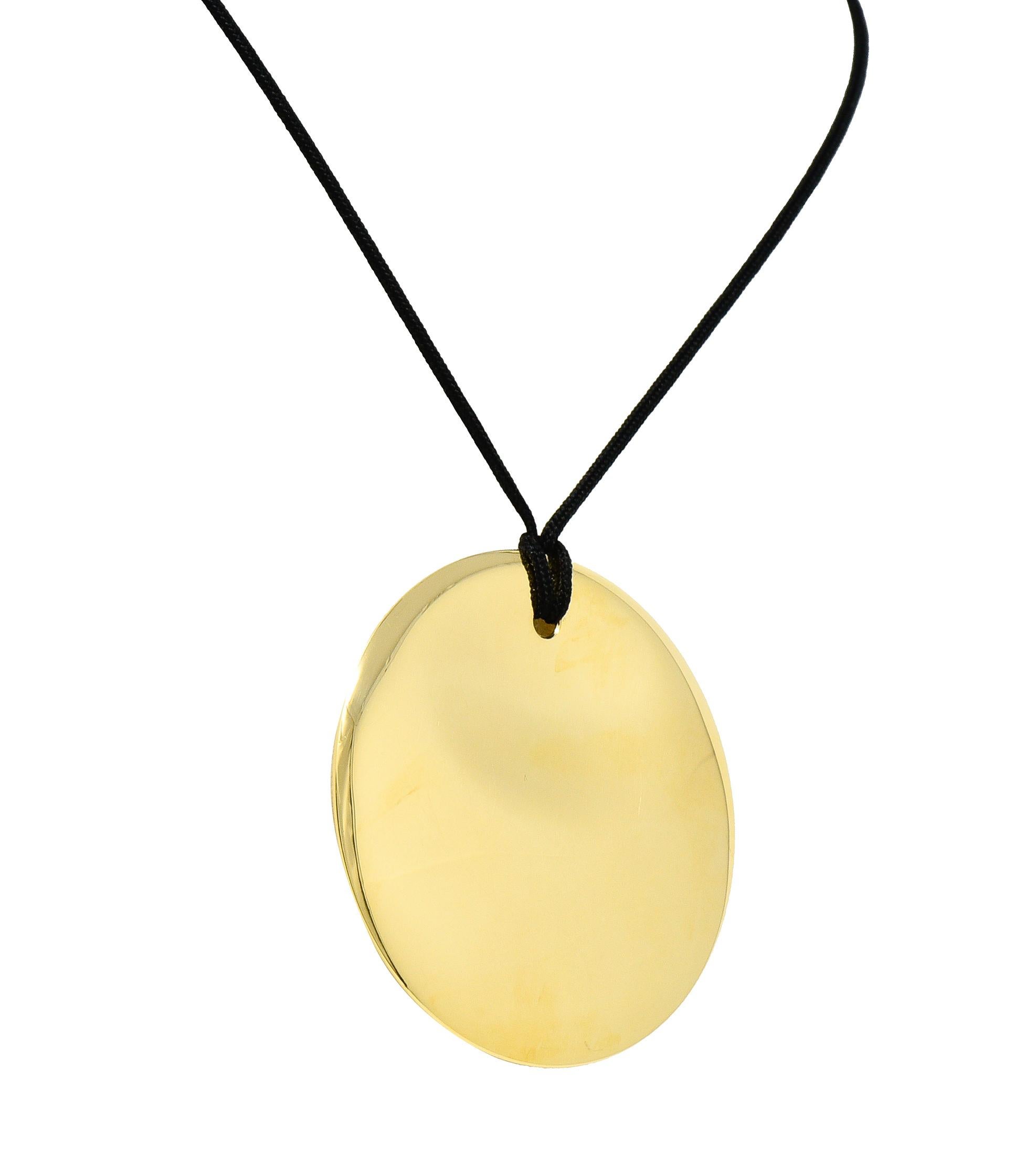 tiffany gold disc necklace