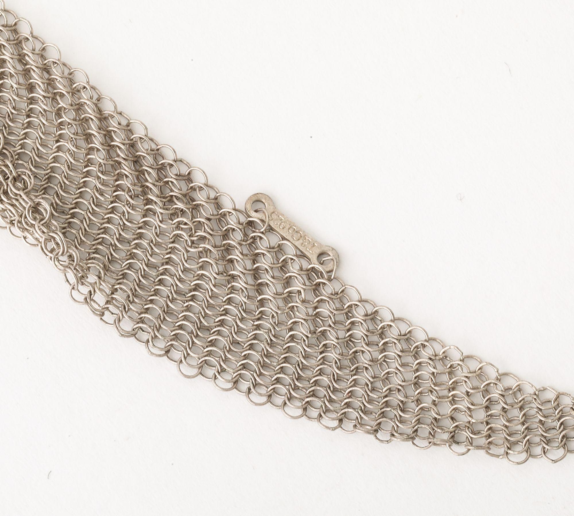Elsa Peretti Sterling Mesh Halskette im Angebot 2