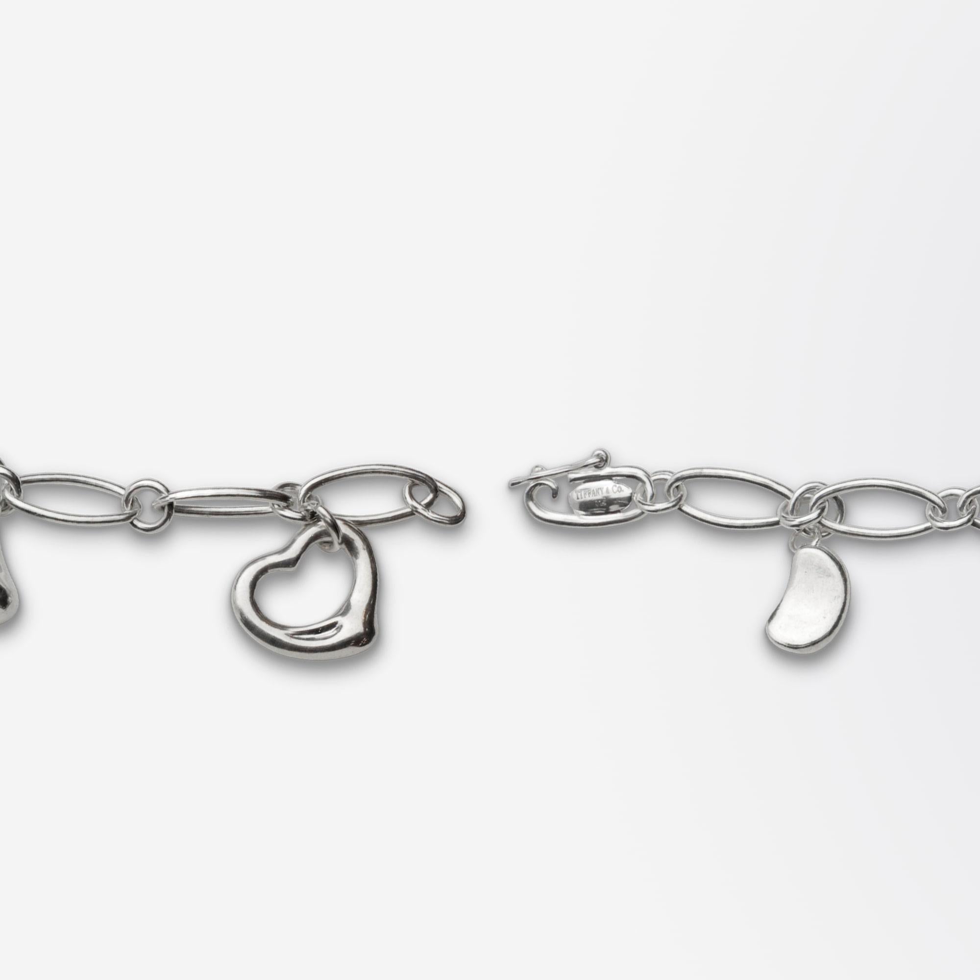 Modernist Elsa Peretti Sterling Silver Charm Bracelet for Tiffany & Co. For Sale