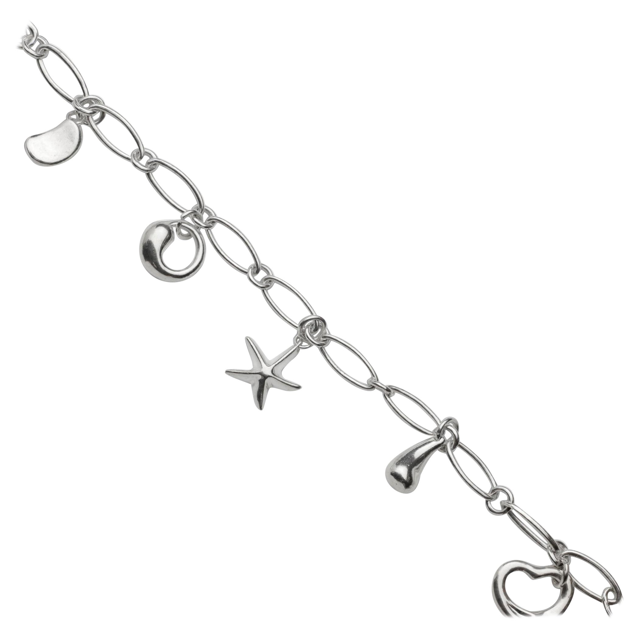Elsa Peretti Sterling Silver Charm Bracelet for Tiffany & Co.