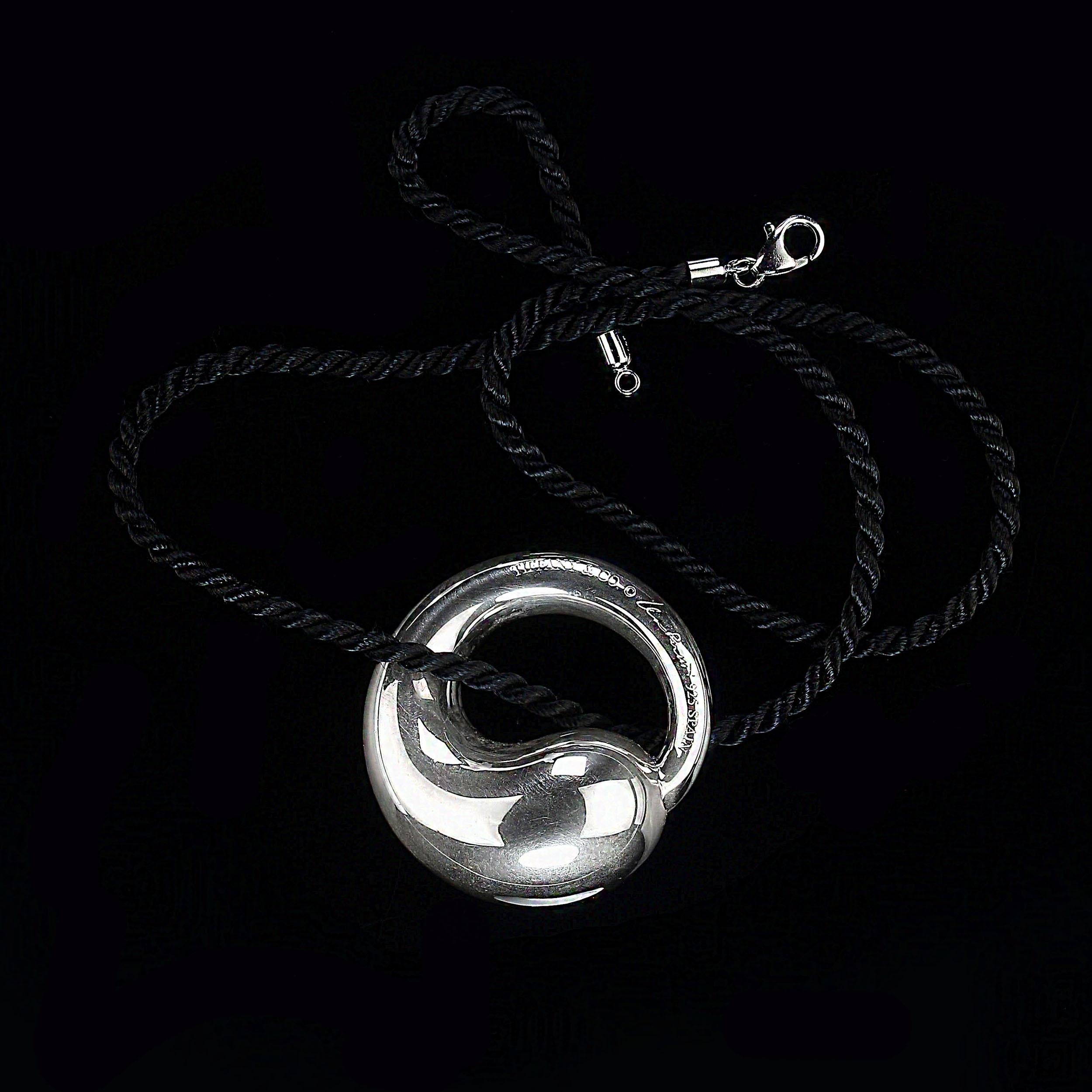 Artisan Elsa Peretti Sterling Silver Eternal Circle Pendant