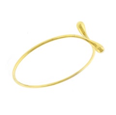 Elsa Peretti Teardrop Yellow Gold Bypass Bracelet