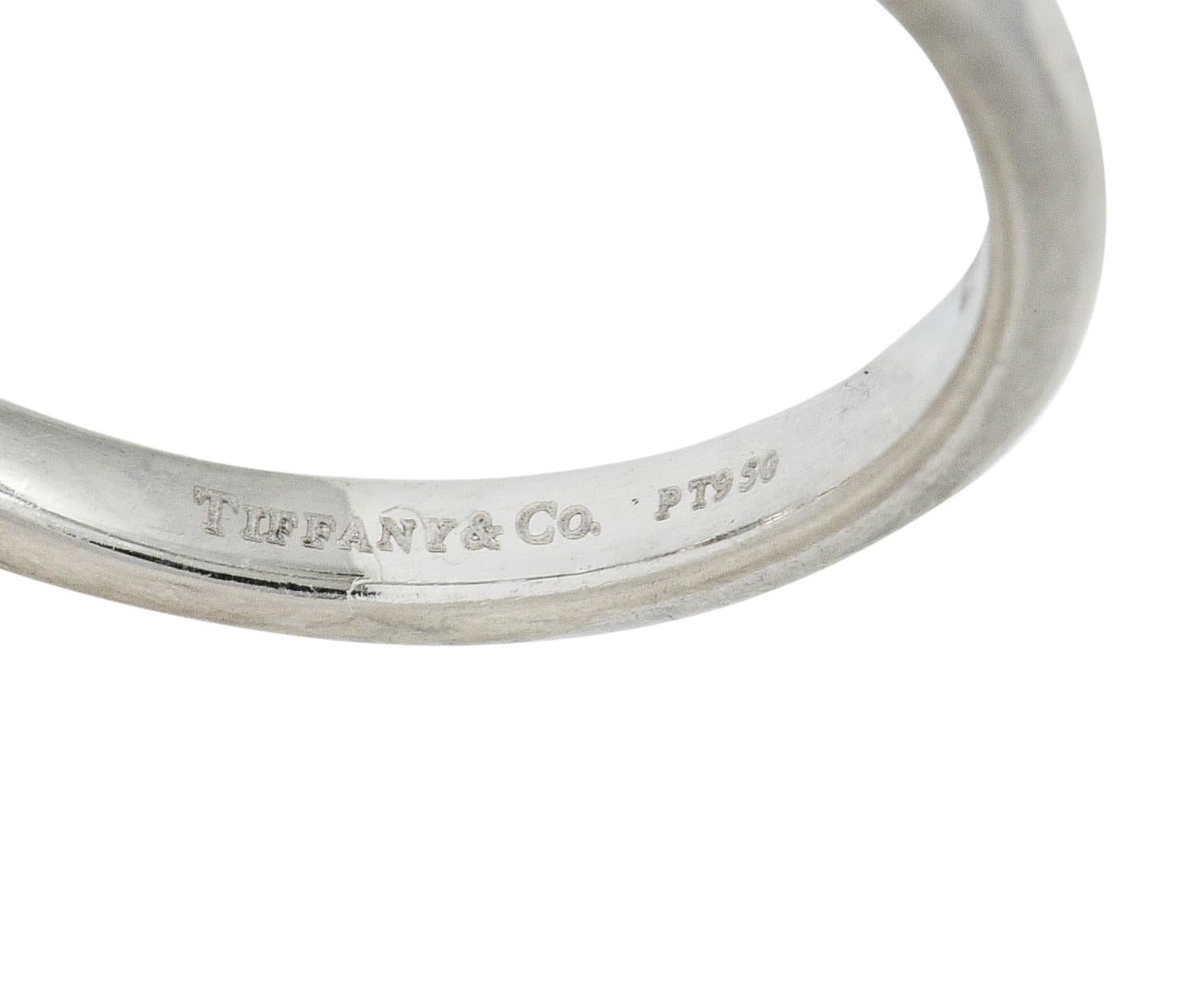 Women's or Men's Elsa Peretti Tiffany & Co. Round Brilliant Diamond Platinum Swan Ring