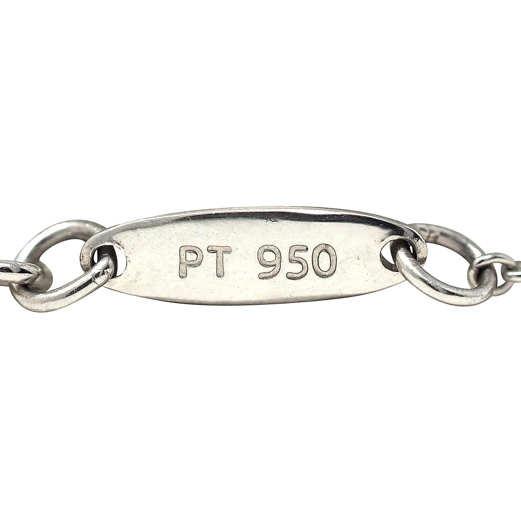 Elsa Peretti for Tiffany & Co. 0.96 CTW Diamond Platinum Vintage Station Necklace in vendita 5