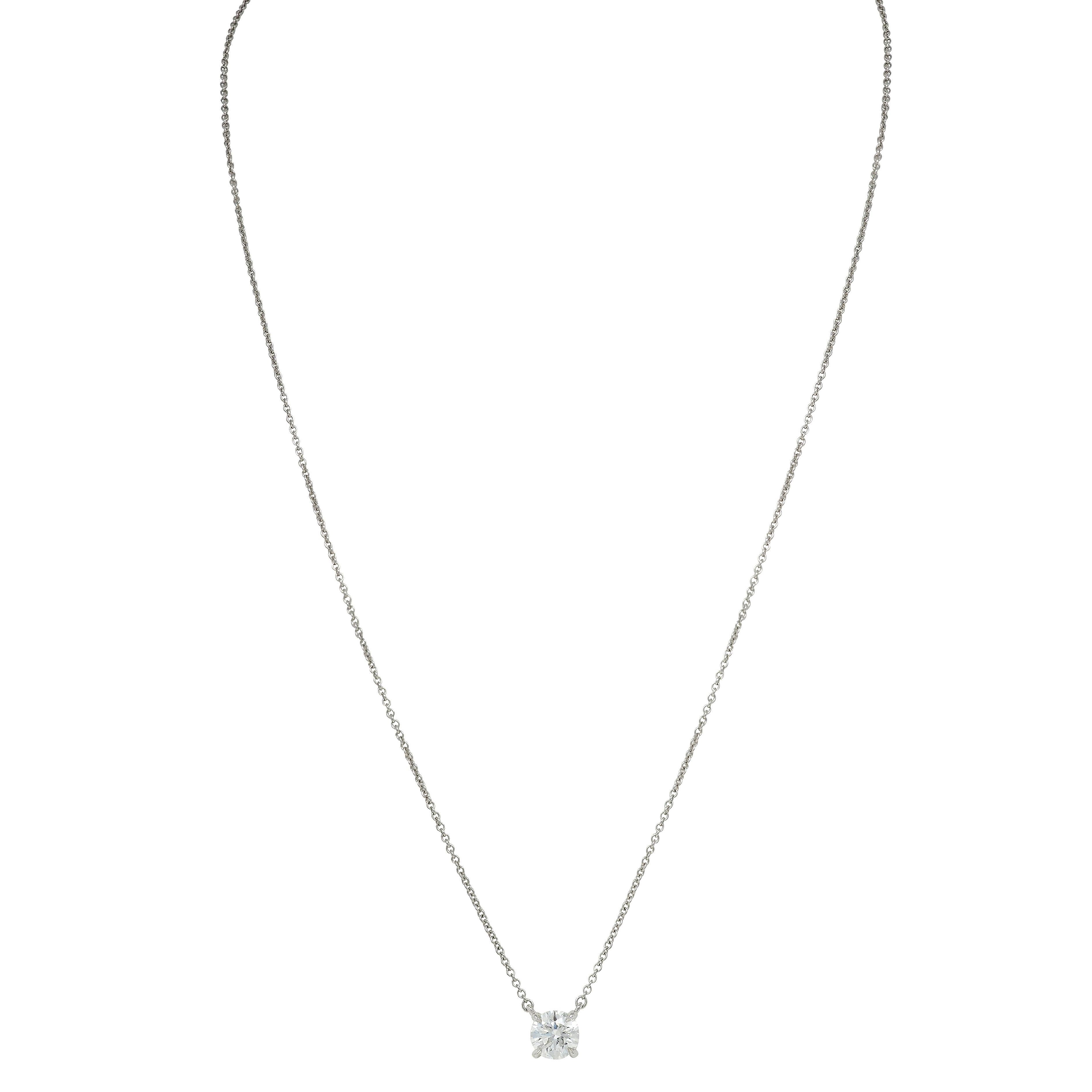 Elsa Peretti for Tiffany & Co. 0.96 CTW Diamond Platinum Vintage Station Necklace In condizioni ottime in vendita a Philadelphia, PA