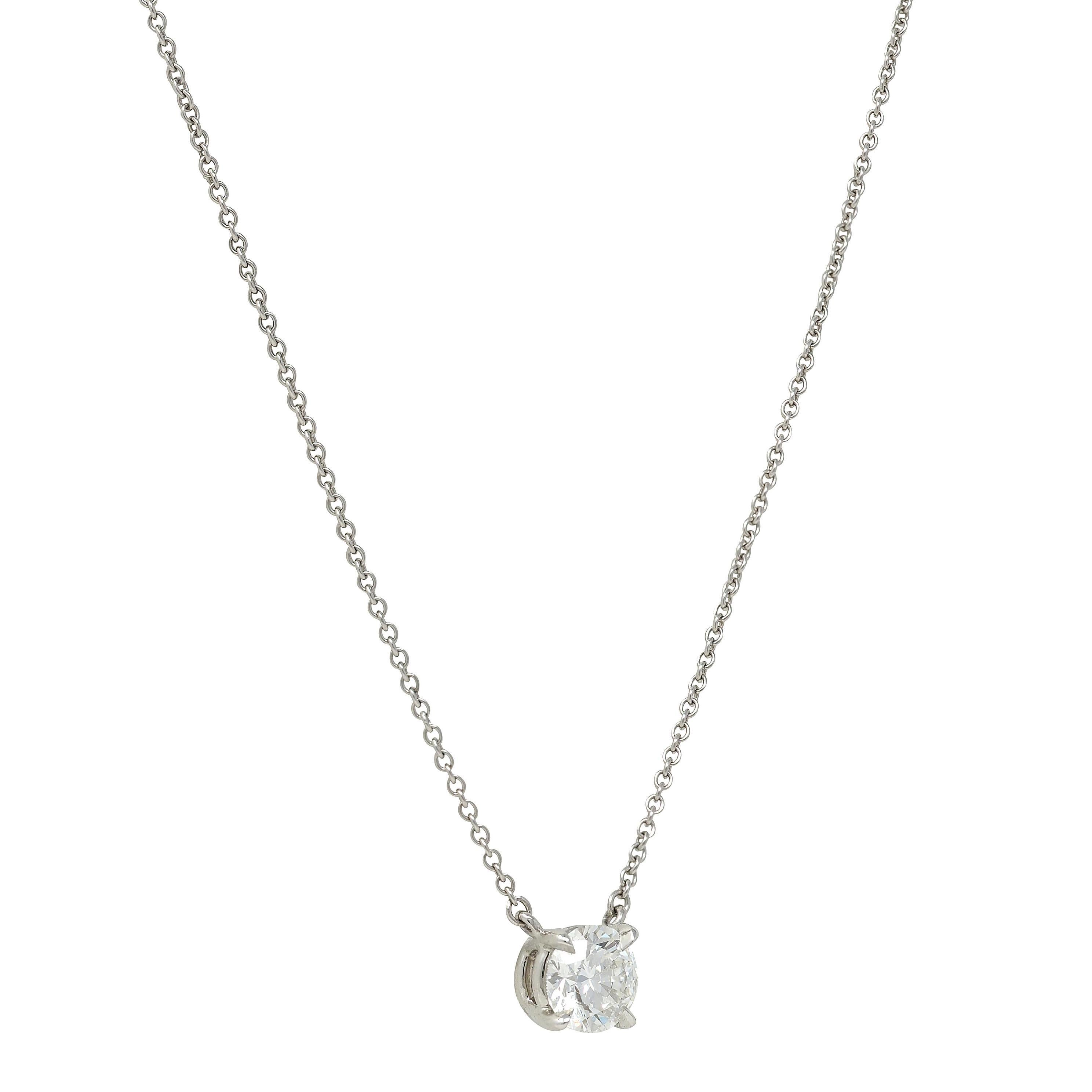da uomo o donna Elsa Peretti for Tiffany & Co. 0.96 CTW Diamond Platinum Vintage Station Necklace in vendita
