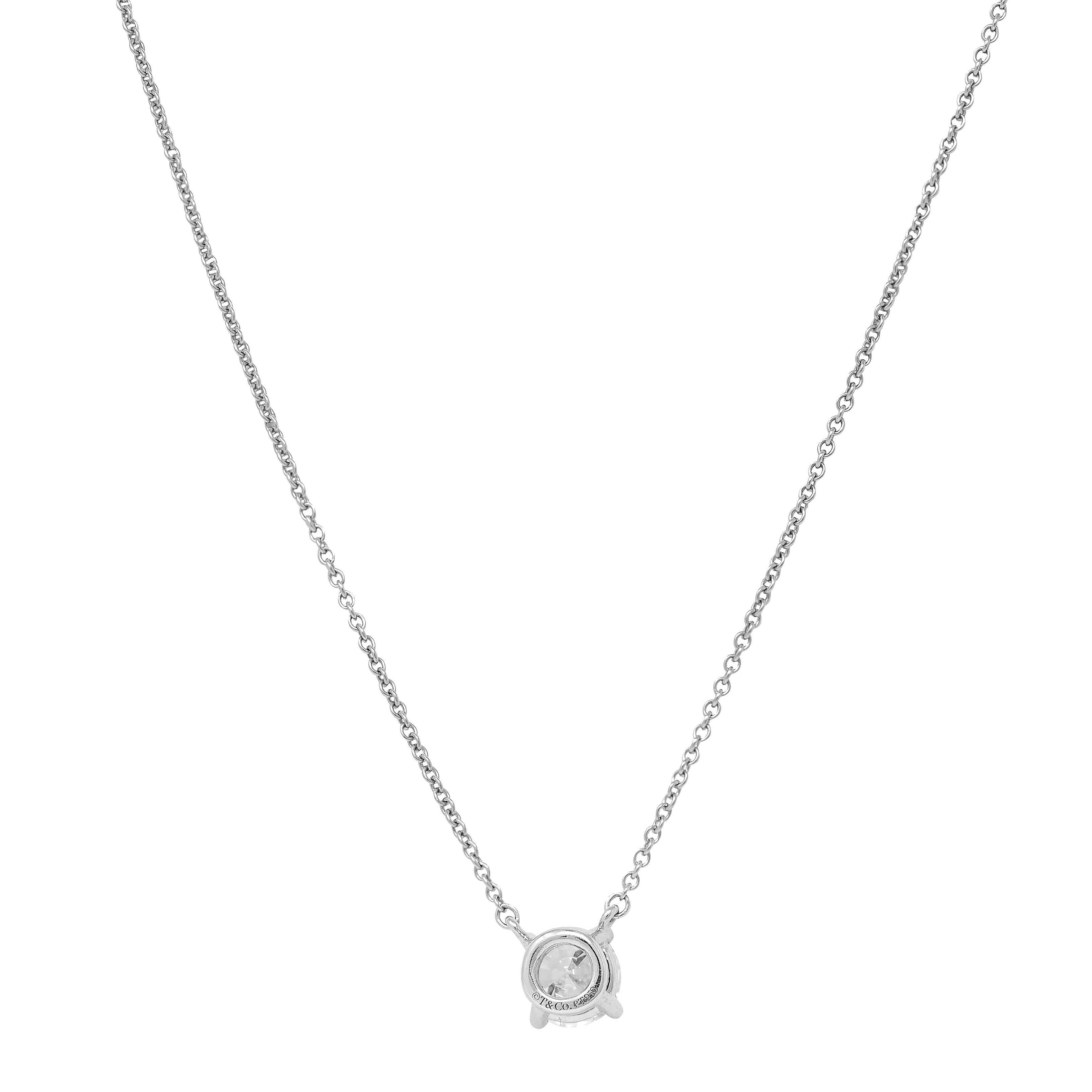 Elsa Peretti for Tiffany & Co. 0.96 CTW Diamond Platinum Vintage Station Necklace in vendita 1