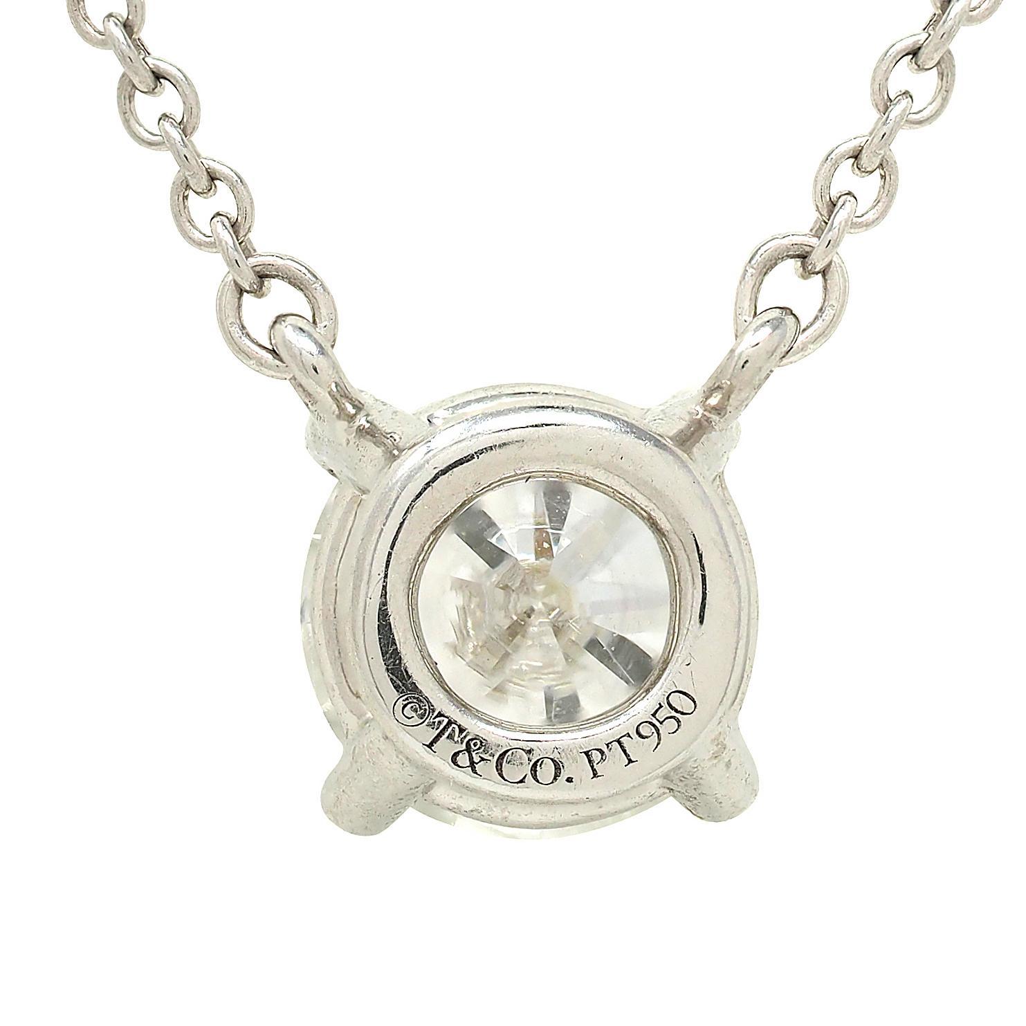 Elsa Peretti for Tiffany & Co. 0.96 CTW Diamond Platinum Vintage Station Necklace in vendita 3