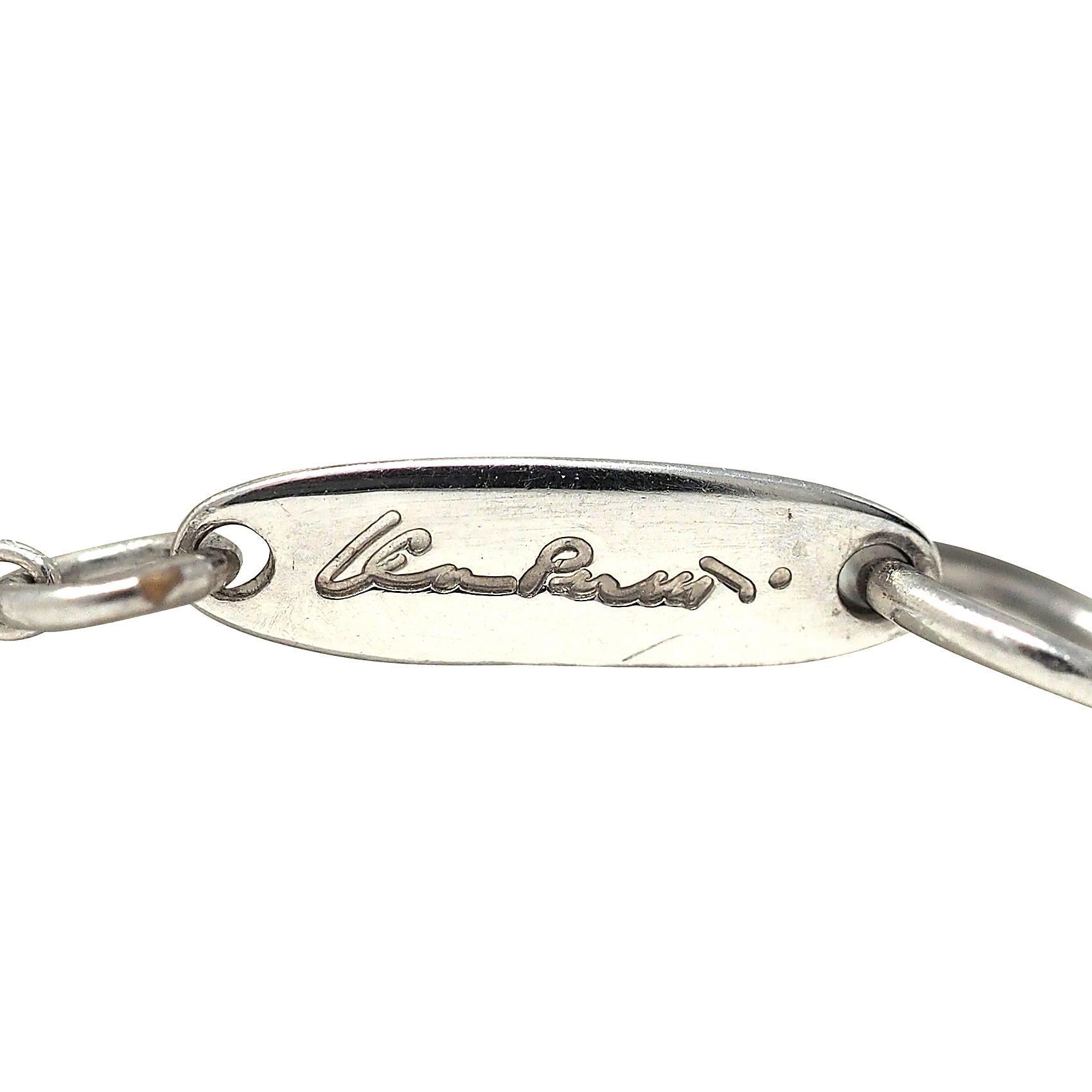 Elsa Peretti for Tiffany & Co. 0.96 CTW Diamond Platinum Vintage Station Necklace in vendita 4
