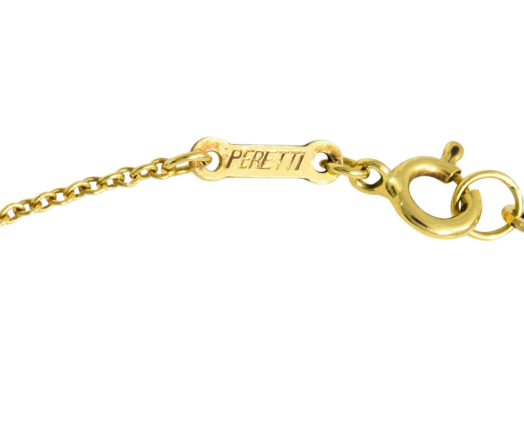 Elsa Peretti Tiffany & Co. 18 Karat Gold Open Heart Pendant Necklace 3
