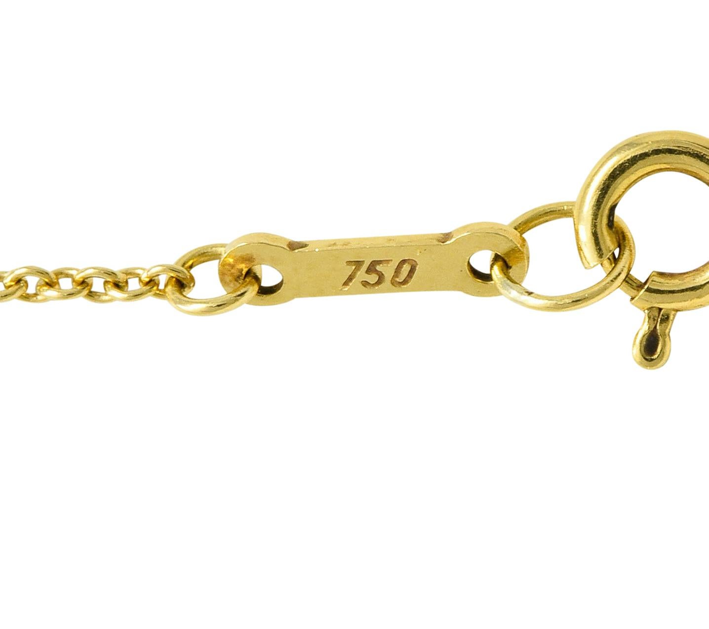 Elsa Peretti Tiffany & Co. 18 Karat Gold Open Heart Pendant Necklace 4